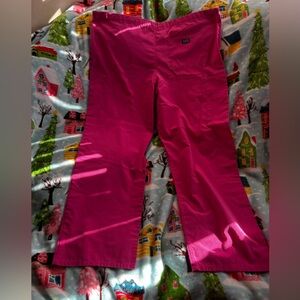 Cherokee Women's Vibrant Pink Wide Leg  Scrub Pants